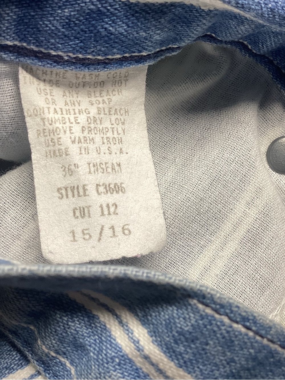 Roughriders size 15/16 Blue and White Vertical Stripe Jeans cowgirl - Picture 5 of 5